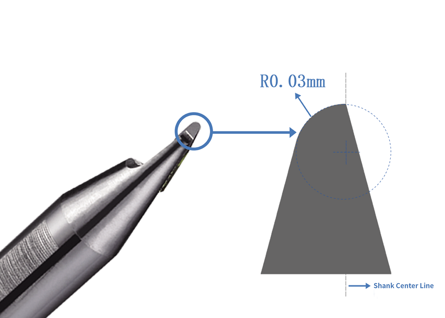 Single Crystal Diamond Ball Nose/Arc Milling Tools